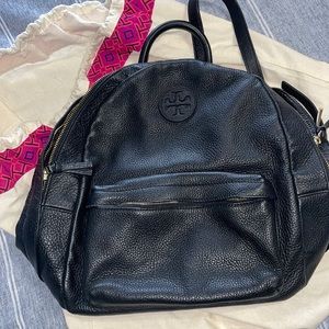 Tory Burch black leather backpack